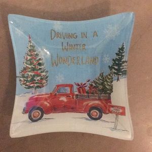 🆕Red Truck square dish/bowl sm